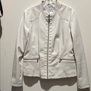Marc New York Cream Leather Jacket